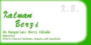 kalman berzi business card